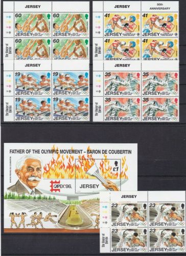 Jersey 742/746 + Block 13 postfr./mnh Olympia Olympics 1996