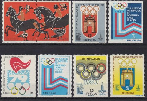 Uruguay 1522/1529 postfr./mnh Olympia Olympics 1980