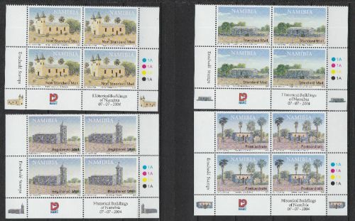 Namibia 1135/1138 4er-Block postfr./mnh Historische Gebäude 2004