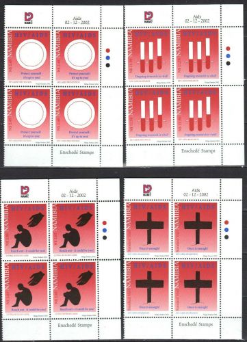 Namibia 1093/1096 4er-Block postfr./mnh HIV/AIDS 2002