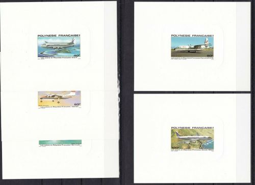 Franz. Polynesien 296/300 postfr./mnh Flugzeuge aviation epreuve de luxe