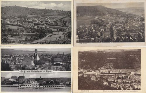 Rheinland-Pfalz: Sammlung von 20 AK 1921/1962