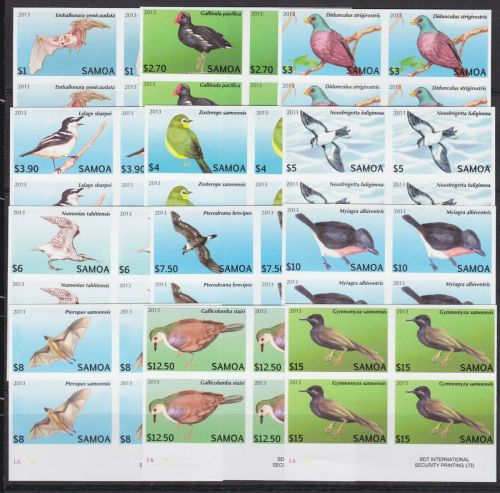 Samoa 1105/1116 postfr./mnh Vögel birds 2013 IMPEFORATED
