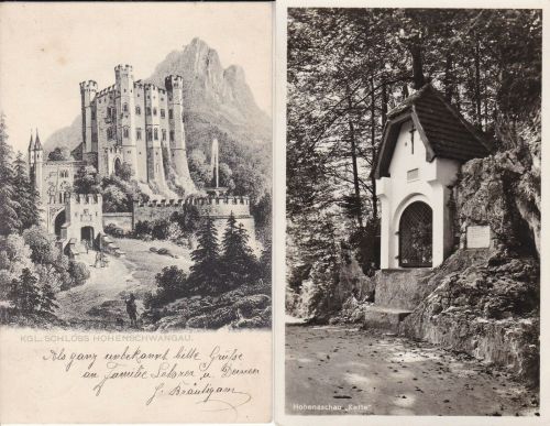 Bayern Chiemgau: 5 AK + 1 Foto aus Aschau Herrenchiemsee Simsee 1905/1959