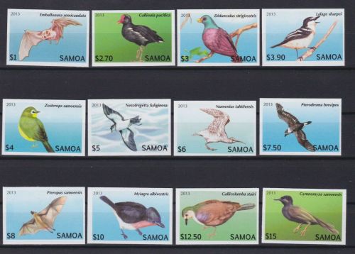 Samoa 1105/1116 postfr./mnh Vögel birds 2013 IMPEFORATED