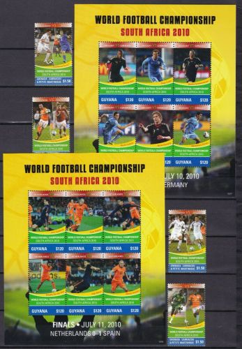 Guyana + Grenada Lot postfr./mnh Fußball soccer 2010