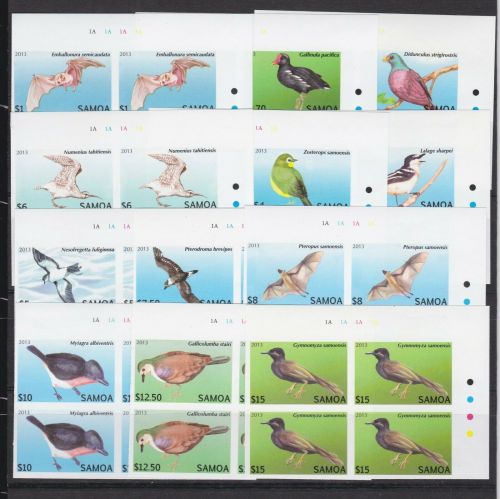 Samoa 1105/1116 postfr./mnh Vögel birds 2013 IMPEFORATED