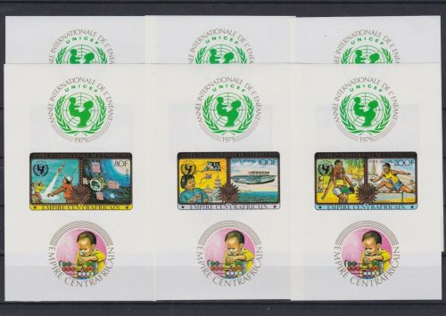 Zentralafrika Block 50/55 B postfr./mnh Jahr des Kindes ungez.IMPERF.