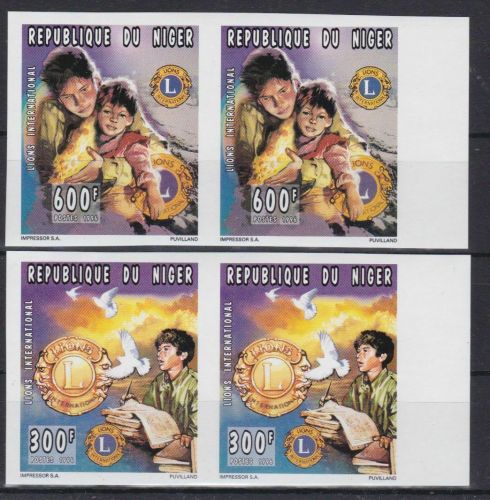 Niger 1207/1208 postfr./mnh Lions 1997 ungez.IMPERF.