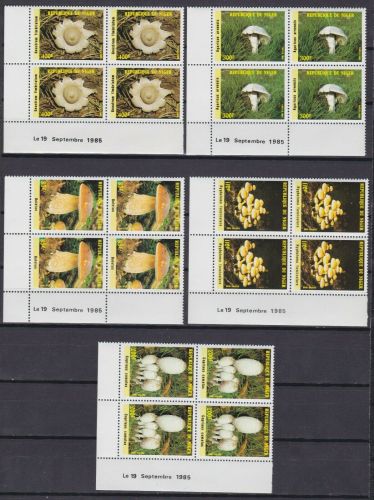 Niger 962/966 4er-Blocks postfr./mnh Pilze mushrooms