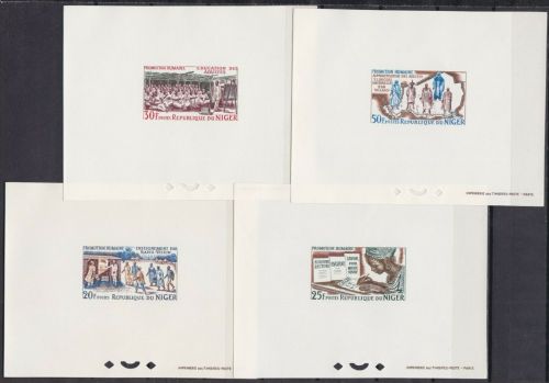 Niger 95/98 postfr./mnh Volksbildung 1965 Epreuve de Luxe