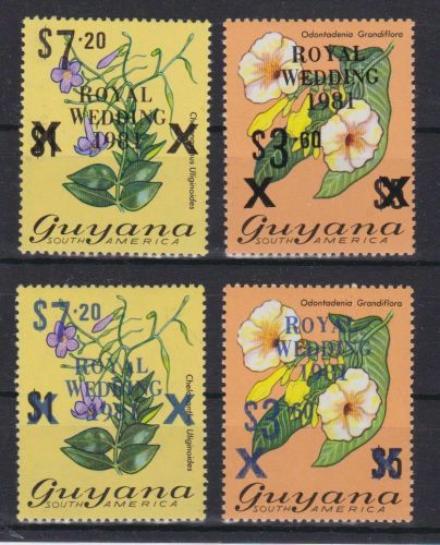 Guyana 616/617 a+b postfr./mnh Prince Charles and Lady Diana 1981