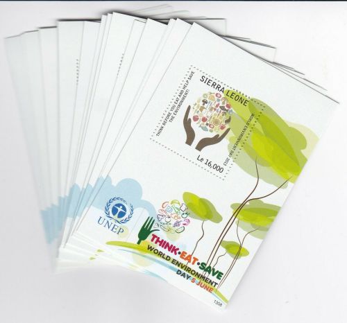 Sierra Leone 50 x Block 693 postfr./mnh Enviroment Day 2013 Michel 550 €