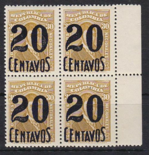 Kolumbien 320 postfr./mnh 4er-Block Michel 96 €