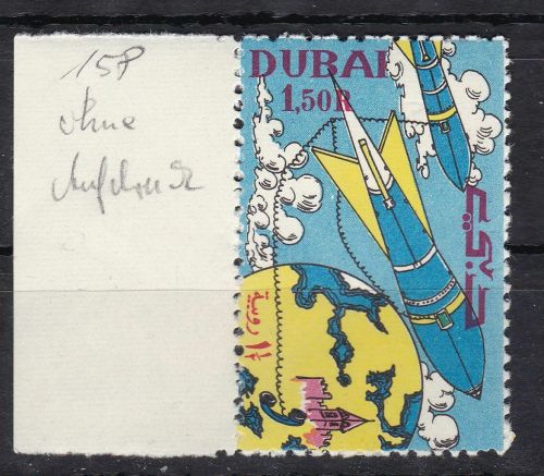 Dubai 158 A postfr/mnh Weltraum space overprint missing,ohne Aufdruck,not issued