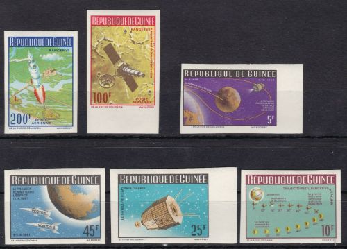 Guinea 324/329 B postfr./mnh Weltraum space ungez.IMPERF.