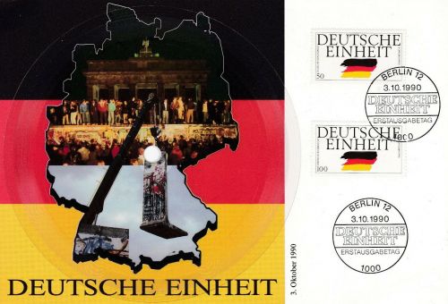 Bund Soundcard Nr. 7 zur Deutschen Einheit 1990 mit Schallplatte