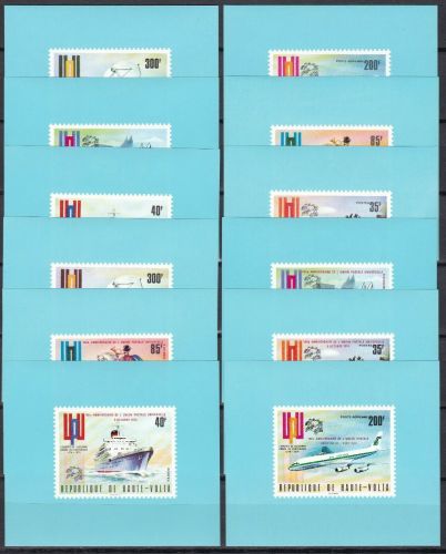 Obervolta 517/22+532/7 postfr./mnh Weltraum space UPU de Luxe Blocks
