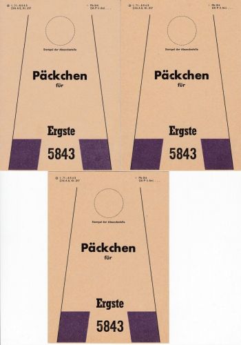 Beutelfahne Päckchen 5843 Ergste (Schwerte) 3 Stück