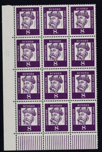 Berlin 201 im 12er-Block mit DZ postfr./mnh Michel 40 €++