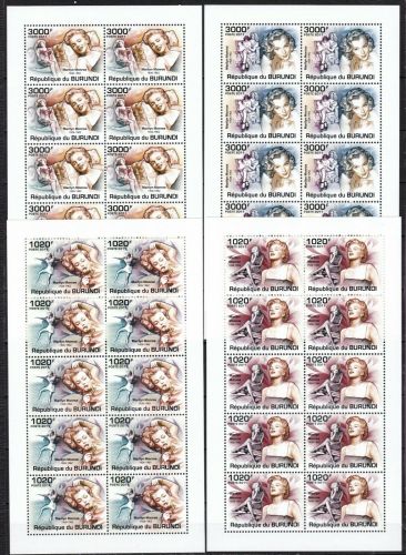 Burundi 2218/2221 postfr./mnh Marilyn Monroe Michel 95 €