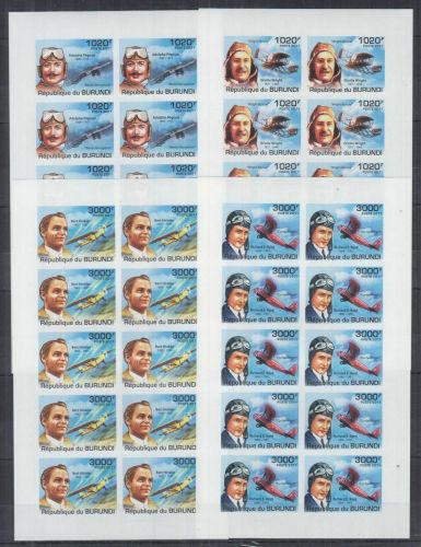 Burundi 2210/2213 postfr./mnh Flugzeuge aviation IMPERF.