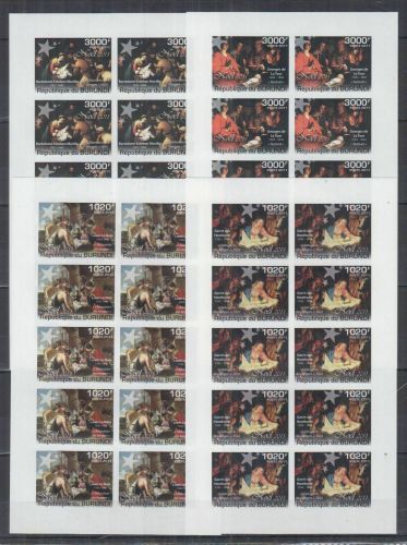Burundi 2194/2197 postfr./mnh Gemälde paintings Weihnachten Christmas IMPERF.