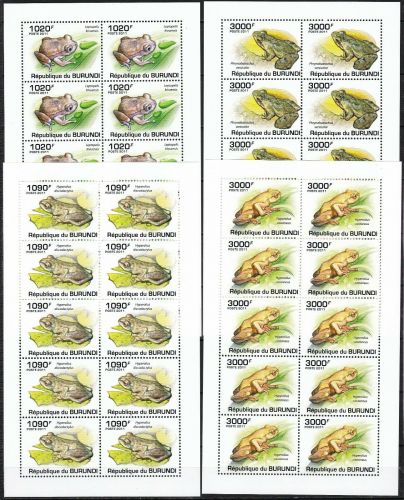 Burundi 2062/2065 postfr./mnh Frösche frogs Michel 95 €