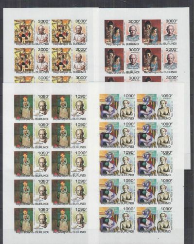 Burundi 2274/2277 postfr./mnh Gemälde paintings Picasso IMPERF.