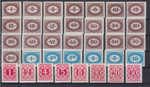 Österreich Porto 204/259 postfr/mnh