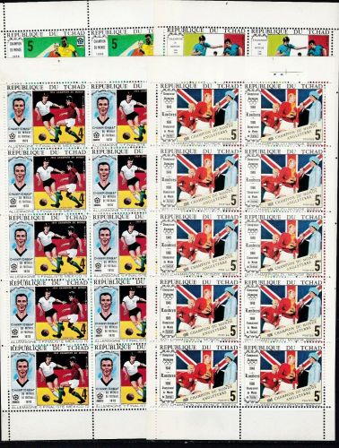Tschad 309/312 postfr./mnh Fussball soccer Kleinbogen 1970