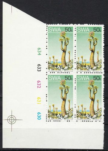 Südwestafrika 387 A y postfr./mnh Eckrand Viererblock COB