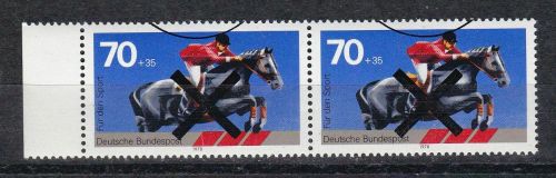 Bund 2 x 968 mit Andreaskreuz Entwertung