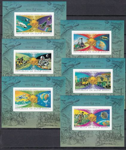 Guinea-Bissau Block 62/7 A+B postfr./mnh Weltraum UPU space imperf. Michel 160€