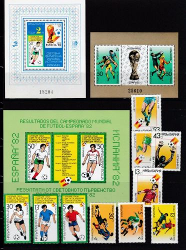 Bulgarien 2981+3053/6+100/2+27/1+Bl.11122+127+141 postfr/mnh Fußball soccer 1982