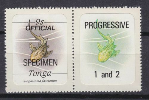Tonga Dienst 226 B postfr./mnh Hai shark Progressive 1+2 SPECIMEN
