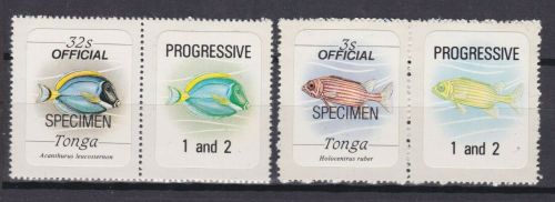 Tonga Dienst 223+232 B postfr./mnh Fische fish Progressive 1+2 SPECIMEN