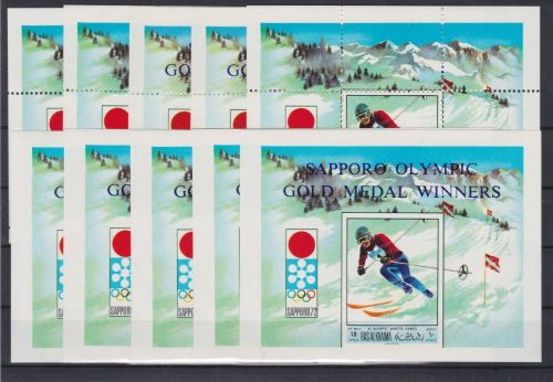 Ras al Khaima 5 x Bl.85 A+B postfr./mnh Olympia Olympics 1972 Michel 155€