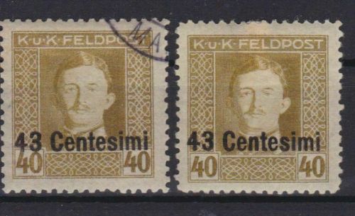 Österreich Feldpost Italien 12 B gest.+ungest. mit Falz Michel 120 €