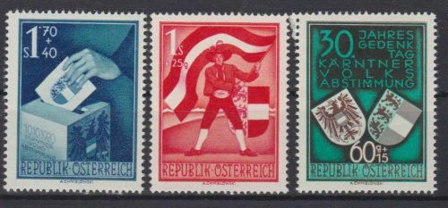 Österreich 952/954 postfr./mnh Kärnten Volksabstimmung Michel 150 €