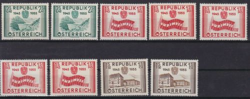 Österreich 1014/1016 mehrfach postfr./mnh Michel 144 €