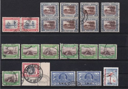 Südwestafrika Namibia gest. Lot aus 1931/2000 Michel 375 €