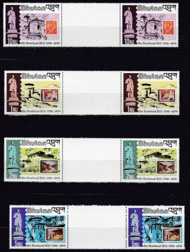 Bhutan 744/747 postfr./mnh Rowalnd Hill 1980 gutter pairs