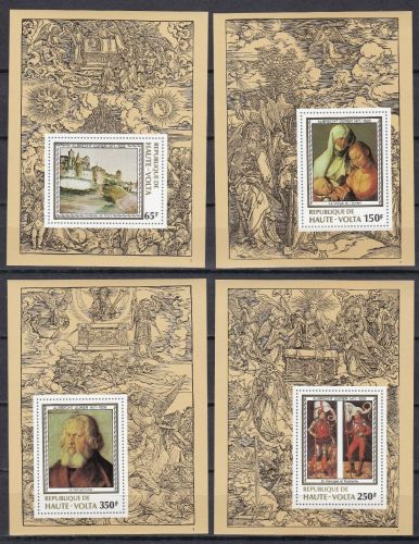Obervolta 732/735 de Luxe Blocks postfr./mnh Gemälde paintings Dürer