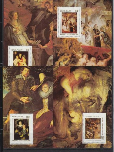 Zentralafrika 527/530 de Luxe Blocks postfr./mnh Gemälde paintings Rubens