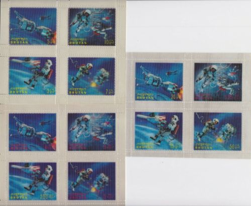 Bhutan Block 10/12 postfr./mnh Weltraum space mit Versuchszähnung