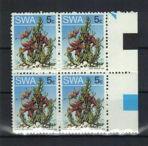 Namibia Südwestafrika 377 A y 4er-Block postfr./mnh Blumen flowers