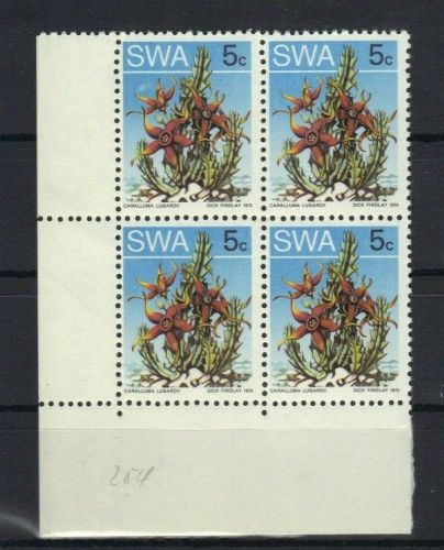 Namibia Südwestafrika 377 Ay 4er-Block postfr./mnh Blumen flowers Eckrand