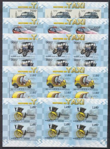 Burundi 2893/2897 A+B postfr./mnh Taxi 2012