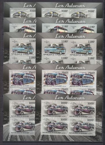 Burundi 2903/2907 A+B postfr./mnh Autobusse 2012